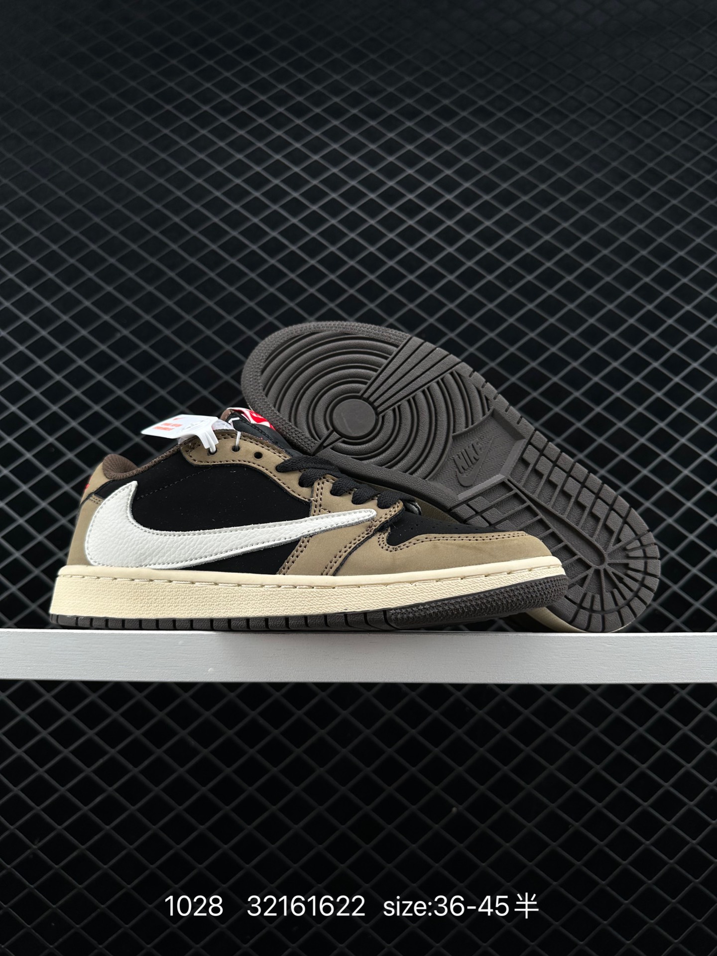 fragment design x Travis Scott x Nike Air Jordan 1 Low OG SP”Black/Green Toe“